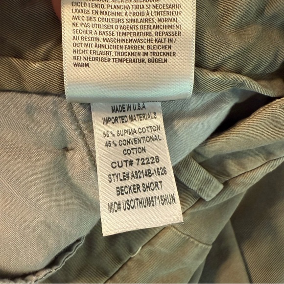 AGOLDE Women’s 32 Becker Short in Bark Pleated Chino Khaki Shorts CP25 - Picture 6 of 9